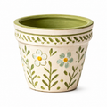 Hand-Painted Floral Meadow Ceramic Planter