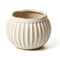 Organic Ribbed Speckled Stoneware Planter