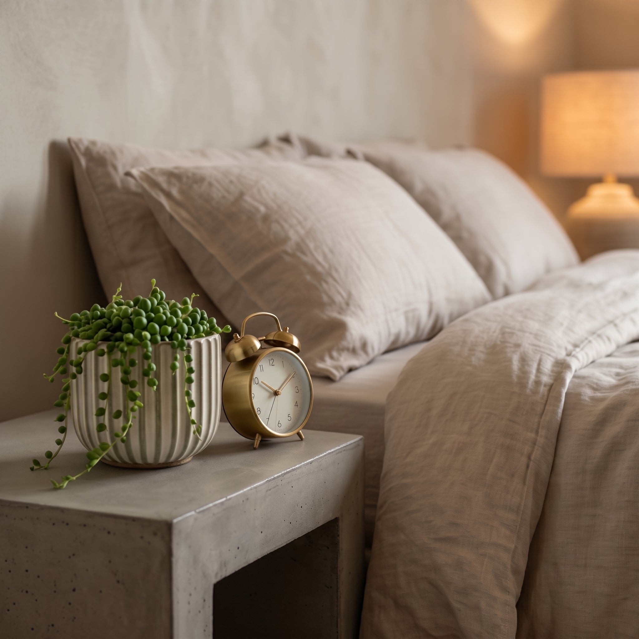 Fluted Stoneware Planter in Cream and Sage